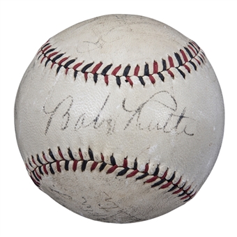 Babe Ruth & Lou Gehrig Multi Signed Baseball (Beckett)